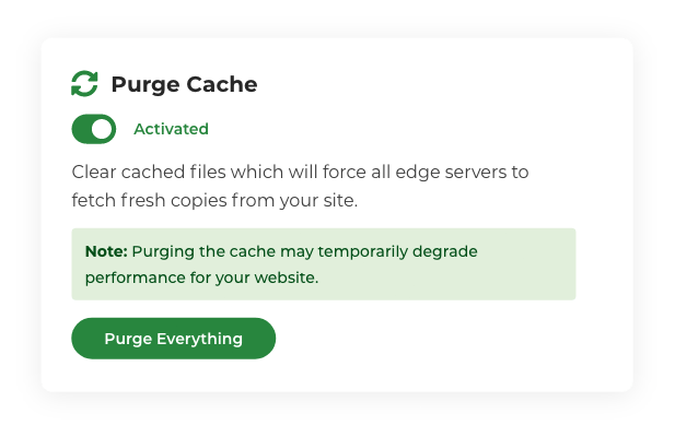 Purge cache