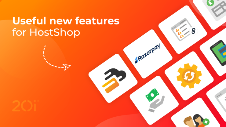Various icons depicting aspects of the latest HostShop improvements