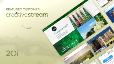 Cover image showcasing some of the websites that Creative Stream developed. Text reads "Featured customer" and displays the Creative Stream logo underneath