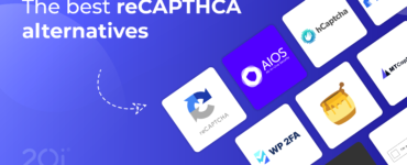 Graphic showing the logos of reCAPTCHA alternatives