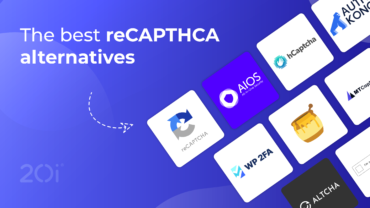 Graphic showing the logos of reCAPTCHA alternatives