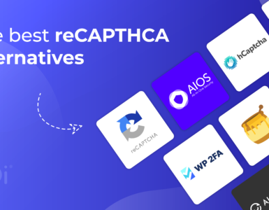 Graphic showing the logos of reCAPTCHA alternatives