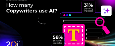 How many copywriters use AI? Accompanied by graphics from the 20i AI Survey