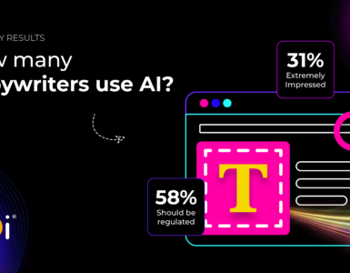 How many copywriters use AI? Accompanied by graphics from the 20i AI Survey