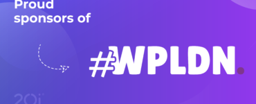 Proud sponsors of #WPLDN on a purple gradient background